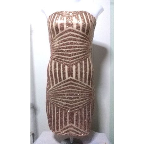 กาะอกสีทอง Size L (อก /B 34-38"  เอว/ W 28-32"  สะโพก/H  34-38" ยาว/L 27") งานแบรนด์ A'GACY มือสอง ง