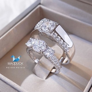 Madduckjewels แหวนเงินแท้ เพชร CZ ชุบโรเดียม RG1559-RG1619