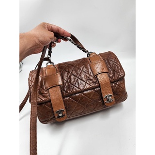 chanel Cc In the Mix Messenger Bag brown calfskin