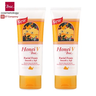 2 ชิ้น 🔥 HONEI V BSC FACIAL FOAM 120 ml ฮันนี่ วี บีเอสซี เฟเชียลโฟม โฟม โฟมน้ำผึ้ง โฟมล้างหน้า สูตรยอดนิยม ทำความสะอาด