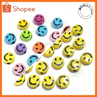 ลูกปัดยิ้ม 10 mm. Smiley Beads ลูกปัดยิ้มคละสี ลูกปัดหน้ายิ้ม ลูกปัดสมายลี่