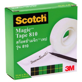 เทปขุ่น แกน 1 นิ้ว 1 นิ้วx36 หลา สก๊อตช์ 810 White core tape 1``x36 yd.Scotch 810