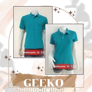 เสื้อโปโลกวาง Geeko แท้100% ชาย/หญิง ID23 สีเขียวเทอคอยท์