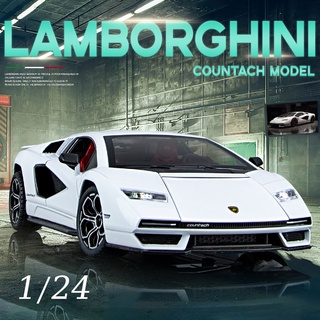 1/24 Lamborghini Countach LPI 800-4 diecast car jinlifang โลหะผสมสังกะสี Matel Light และเสียง ของขวัญวันเกิด สําหรับเด็กผู้ชาย คอลเลกชัน ดึงกลับ ของเล่นสําหรับเด็กผู้ชาย ล้อร้อน ของเล่นสําหรับเด็กผู้ชาย