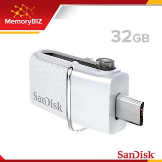 SanDisk Ultra Dual Drive 32GB USB3.0 Android Phones 150MB/s White (SDDD2_032G_GAM46W) แซนดิส แฟลซไดร์ฟ ประกัน Synnex 5ปี