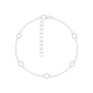 SILVER THAI 5m Circle charm bracelet silver เครื่องประดับเงินแท้สร้อยข้อมือใส่แล้วมีเสน่ห์ขนาดวงกลม 5 มม. เงินแท้925