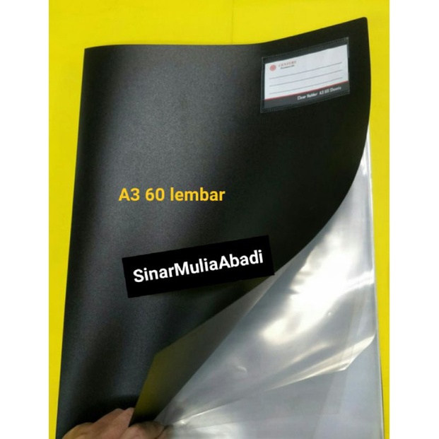 A3 Clear Holder Folder 60 แผ่น Document Keeper 60