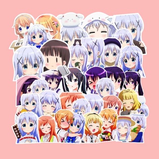 สติกเกอร์ Kafuu CHINO GOCHUUMON WA USAGI DESU KA สําหรับติดตกแต่ง [กันน้ํา] 9 ชิ้น