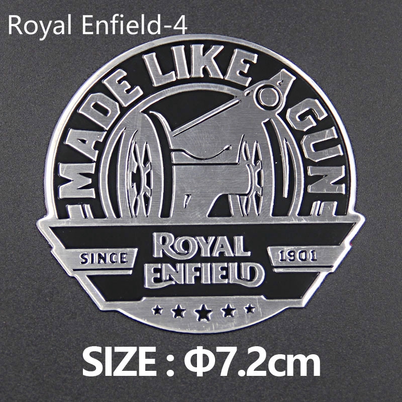 Royal Enfield Motorcycle Emblem Badge Aluminium Standard Decal & Sticker for Bullet 350 Retro Motorcycle - รูปที่ 6