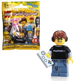 [RARE] LEGO MINI FIGURE SERIES 12 : No.04 VIDEO GAME GUY นักเล่นเกมส์ ซองสีเหลือง พร้อมโค๊ท GAME Online ของใหม่ ของแท้