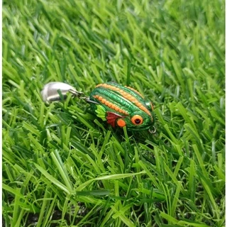 กบยาง 2.5 cm. ตัวเบ็ดเบอร์ #4 (กบยางปลาหลังขีด)