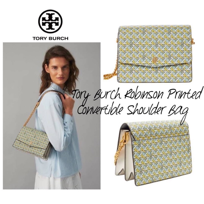 Tory Burch Robinson Printed Convertible Shoulder Bag