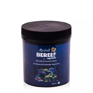 Bereef Aquarium Extrude Activated Carbon คาร์บอน ทำน้ำใส ดับกลิ่น สำหรับตู้ทะเล ตู้ปลา ตู้ไม้น้ำ (1000ml)