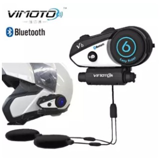 Vimoto V6 Helmet Bluetooth Intercom Headset บูลทูธติดหมวกกันน๊อต