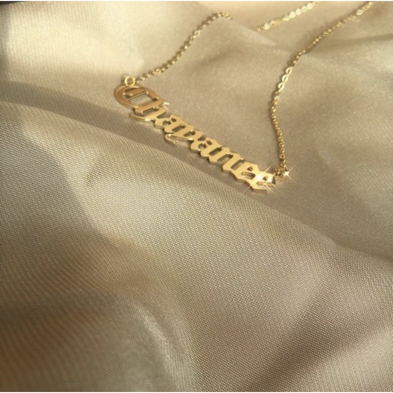สั่งทำ “ สร้อยชื่อ “ Custom Name Necklace Alloy