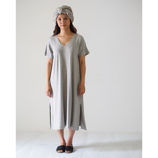 ByTheSea Dress U Neck A Line Maxi with Pocket Freesize