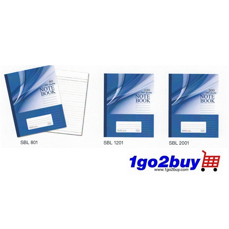 Uni Paper The Quality Note Book Single Line 60Gsm 80Pages / 120Pages / 200Pages