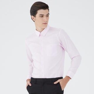 ARROW Wrinkle Free SHIRT -รีดง่าย ยับยาก - เสื้อเชิ้ตทำงานแขนยาวสีชมพู ทรง SLIM FIT รหัส AM765PI