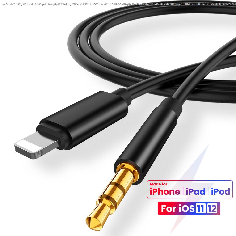 อแดปเตอร์Lightning to AUX Cable แจ็คสายไฟ สำหรับ iPhone 3.5มม.สาย Aux