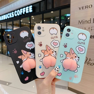 เคสซิลิโคนนิ่ม ลายการ์ตูนสุนัขคอร์กี้ 3D คลายเครียด สําหรับ Xiaomi Redmi 6A 7 8 8A Pro 9 9A 9C 9T