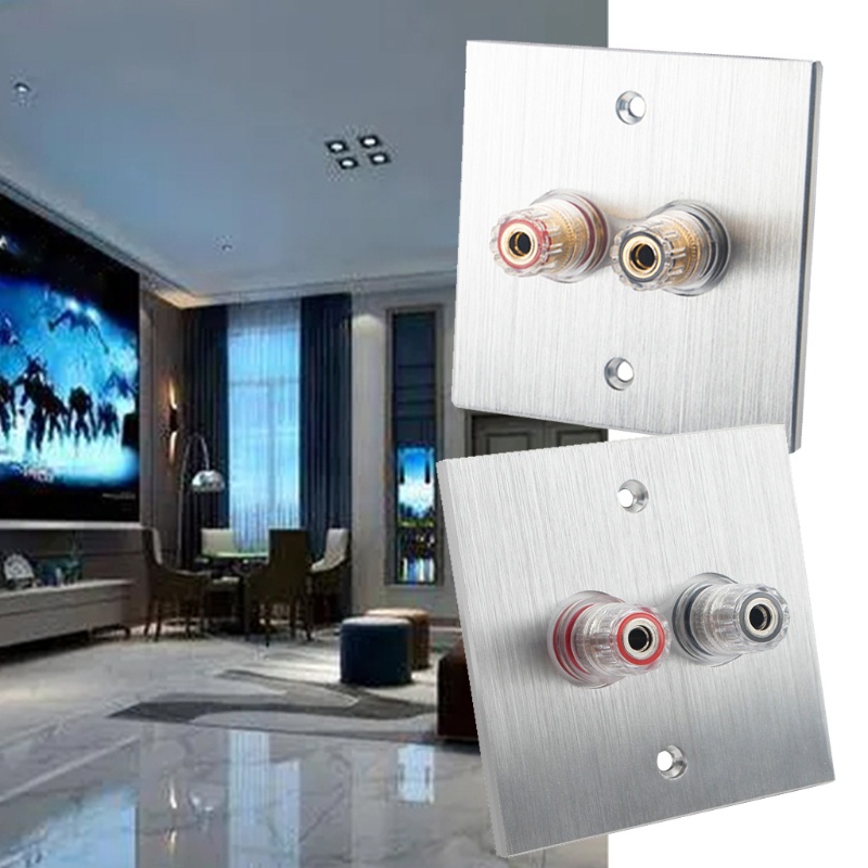 R* Surround Home Theater Speaker Wall Plate Banana Binding Post