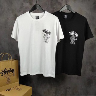 เสื้อยืดวินเทจvkw9   พลาด   แจก Stussy เสื้อยืดคอก ลมแขนสั้นผ้าฝ้ายสีดําสีขาวสไตล์ฮิปฮอปสําหรับผู้ชายผู้หญิงS-5XL