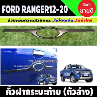 คิ้วฝากระบะท้าย (ตัวล่าง)  สีดำด้าน Ford Ranger 2012-2021 (AO)