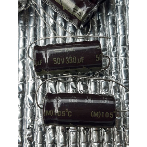 Nippon KMC 330uf 50v ( หางหนู )  Capacitor ตัวเก็บประจุ คาปาซิเตอร์