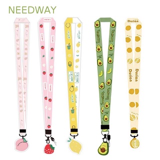 Needway สายคล้องโทรศัพท์มือถือ ลายการ์ตูนเลม่อน สตรอเบอร์รี่ อะโวคาโด ห้อยคอ อุปกรณ์เสริม