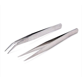 แหนบสแตนเลส Stainless Tweezers ที่คีบสติ๊กเกอร์ แหนบคีบ