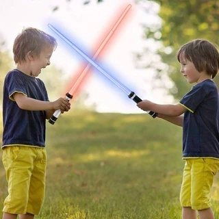 🌀COD🌀 2 in 1 ไลท์เซเบอร์ Star Wars 7 สี 2 ชิ้น LED ดาบแฟลช ดาบเลเซอร์พับเก็บได้เปลี่ยนสีเหนี่ยวนำ แท่งเรืองแสง