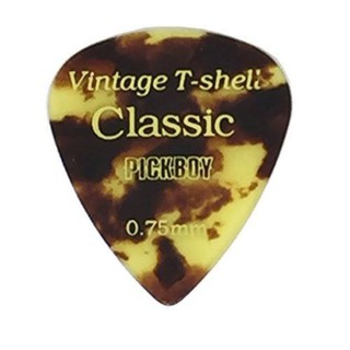 Pickboy Vintage Pick Tortoise-Shell Cellulose 0.5 mm 0.75 mm 1.0 mm ปิ๊กกีต้าร์