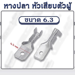 หางปลา หัวเสียบตัวผู้ ขนาด 6.3  (20ตัว)