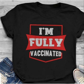 เสื้อผ้าผชเสื้อยืด พิมพ์ลาย Im Fully Vaccinated Pro Vax VACCINES WORK Vaccination Team Vaxx สําหรับผู้ชายS-5XL