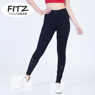 กางเกงโยคะ FITZ - 7/8 Legging - Princess Love Mesh - Black