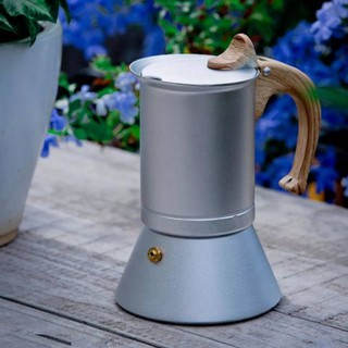 ของแท้ 100% พร้อมส่ง MOKA POT 3cup อลูมิเนียม+สแตนเลส 304 150ml