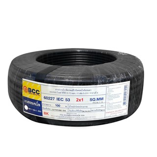 สายไฟ VCT สายไฟ VCT 60227IEC53 BCC 2x1SQ.MM 100 ม. สีดำ สายไฟ งานระบบไฟฟ้า ELECTRIC WIRE VCT BCC 60227IEC53 2X1SQ.MM 100