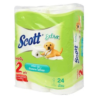 อุปกรณ์ทำความสะอาด กระดาษชำระ SCOTT EXTRA DOUBLE ROLL แพ็ค 24 ชิ้น