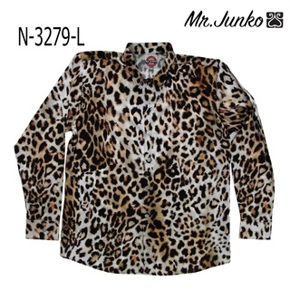 ⚡ ส่งฟรี⚡เชิ้ตผู้ชายแขนยาว งานต่อลาย Mr-Junko N-3279-L ผ้านิ่ม ใส่สบายไม่ร้อน