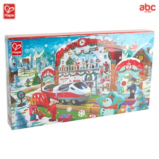 Hape Mainan Kayu Set Kereta Api Kota Musim Dingin Railway Set Advent Calender Mainan Edukasi Anak 3 Tahun ke Atas gambar 5