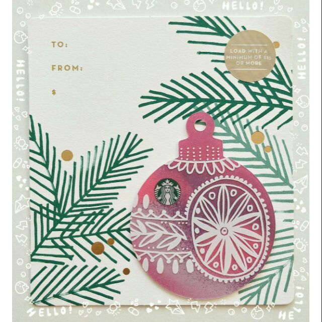 การ์ดสตาร์บัคส์ อเมริกา Starbucks Card Christmas Ball Ornaments