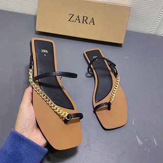 🌼พร้อมส่ง🌼รองเท้าแตะ ZARA สายโซ่ 🌼มีกล่อง🌼