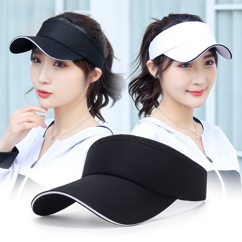 หมวกเปิดหัว ครึ่งใบใส่ออกกำลังกาย หมวกใส่วิ่ง ใส่ปั่นจักยานหมวกกีฬา  ผ้าคัทตอน100%ใส่สบายปรับไซส์ได้CAPเปิดหัวKB-002 | Shopee Thailand