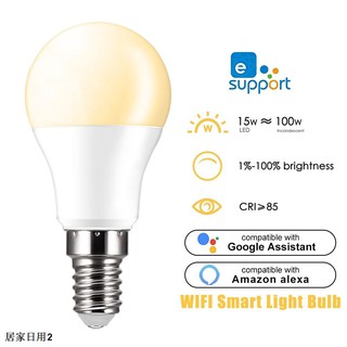 หลอดไฟอัจฉริยะ RGB LED WiFi ควบคุมด้วยเสียง รีโมท แอป Google Assistant（ขายล่วงหน้า）