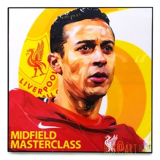 รูปภาพ Thiago Alcantara ติอาโก้ อัลคันทาร่า Liverpool ลิเวอร์พูล​ หง​ส์แดง​ รูปภาพ​ติด​ผนัง​ pop art ฟุตบอล​ กรอบรูป