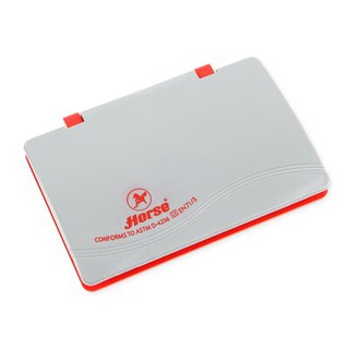 แท่นประทับพลาสติก สีแดง ตราม้า 2/Plastic Stamp Pad Red Horse 2