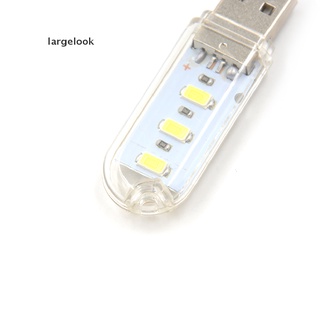 [largelook] โคมไฟกลางคืน LED USB ขนาดเล็ก สําหรับอ่านหนังสือ แล็ปท็อป คอมพิวเตอร์ ♨เปิด