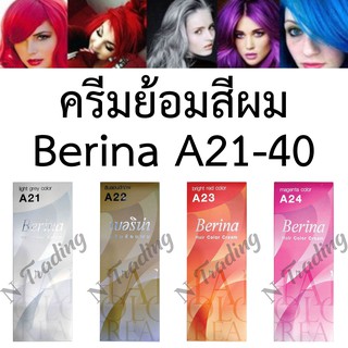 เบอริน่า ครีมย้อมผม / Berina Hair Color Cream (A21-A40) ปริมาณสุทธิ 60 กรัม