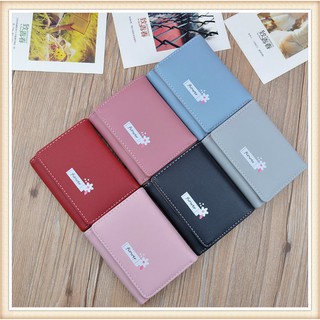 ✎Ladies Wallet Women s Short Three Fold Cover Wallet, Japanese and Korean New Student Multifunctional Folding Small