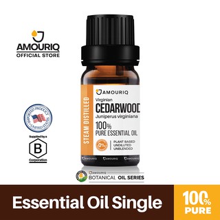 นํ้ามันหอมระเหยซีดาร์วูด ไม้ซีดาร์ เวอร์จิเนียบริสุทธิ์ 100% Cedarwood Virginia Essential Oil Steam-Distilled Cedar Wood